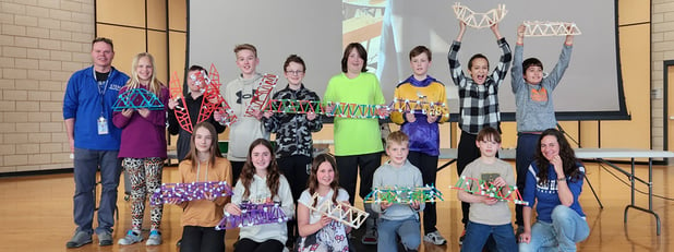 Widseth Helps Middle School Students Design & Test Popsicle Stick Bridges