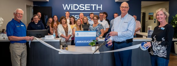 Forest Lake Chamber of Commerce Holds Ribbon Cutting at Widseth